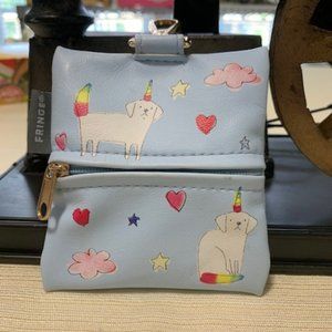 Fringe Unicorn Dog Change purse